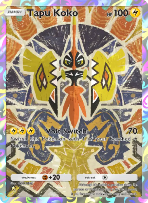Tapu Koko - Pokémon Pocket kaart uit Celestial Guardians