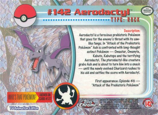 Aerodactyl achterkant