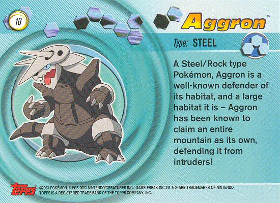 Aggron achterkant