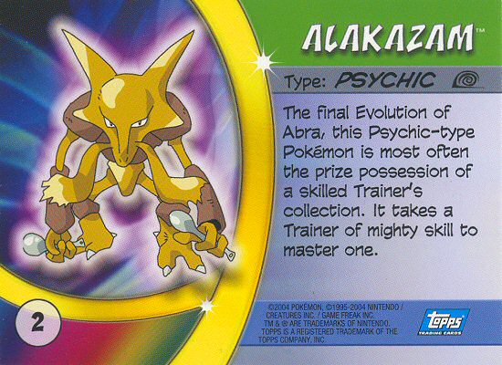 Alakazam achterkant