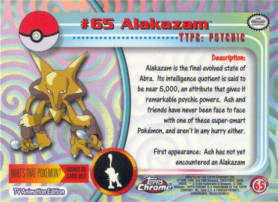 Alakazam achterkant