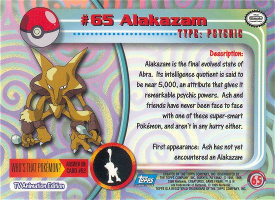 Alakazam achterkant