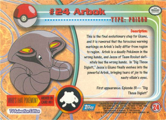 Arbok achterkant