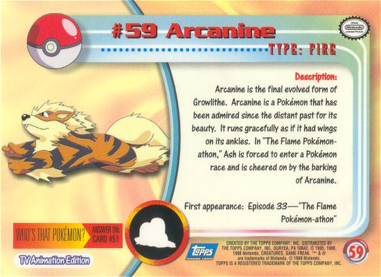 Arcanine achterkant