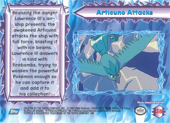 Articuno Attacks achterkant