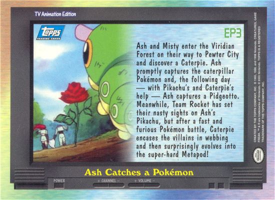 Ash Catches a Pokemon achterkant