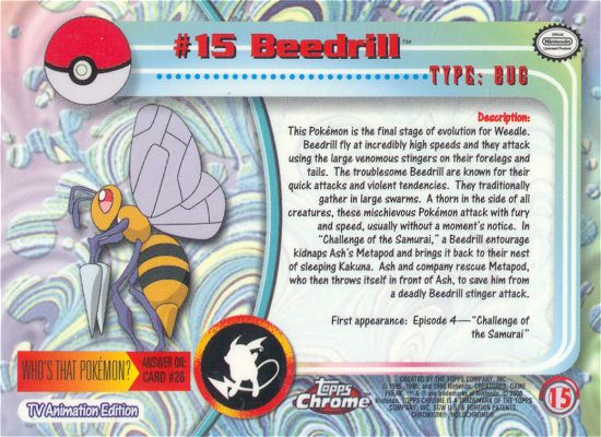 Beedrill achterkant