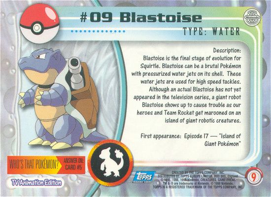 Blastoise achterkant