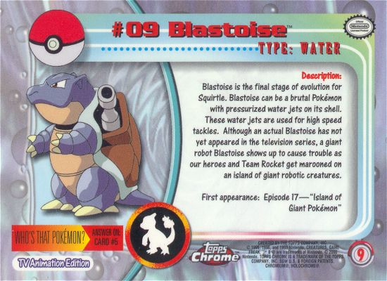 Blastoise achterkant