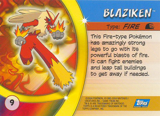 Blaziken achterkant
