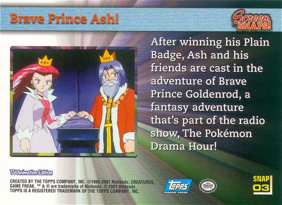 Brave Prince Ash! achterkant