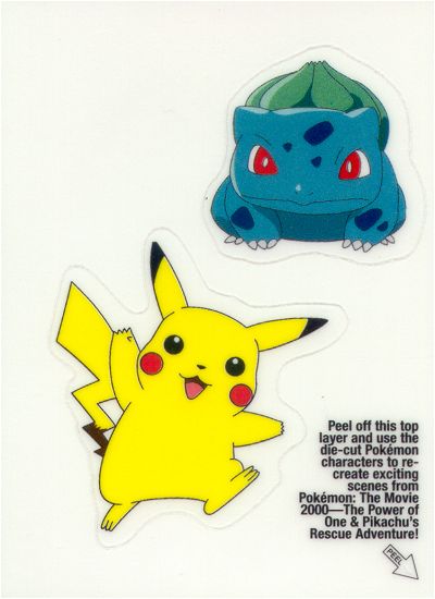 Bulbasaur and Pikachu achterkant