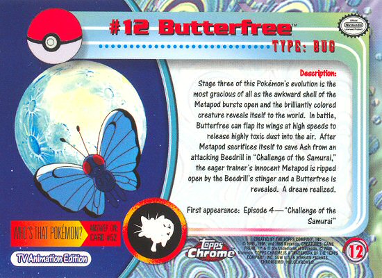 Butterfree achterkant