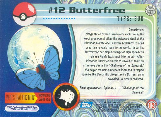 Butterfree achterkant