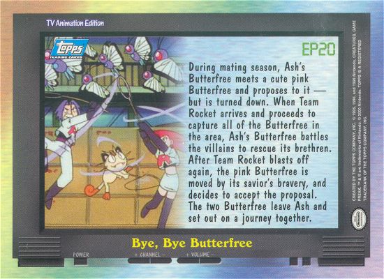 Bye, Bye Butterfree achterkant