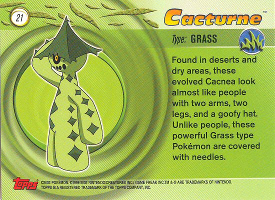 Cacturne achterkant