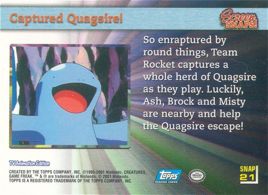 Captured Quagsire! achterkant