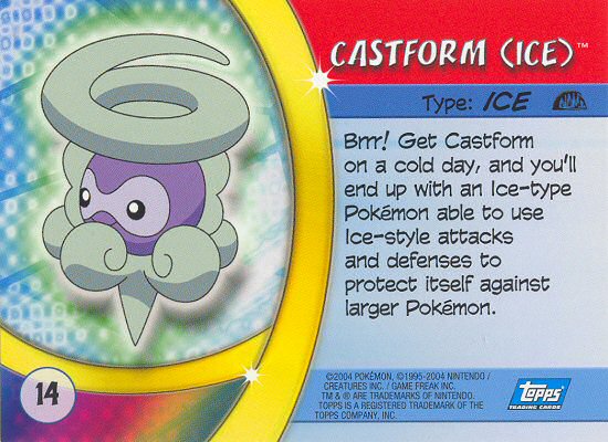 Castform (Ice) achterkant