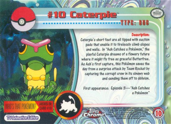 Caterpie achterkant