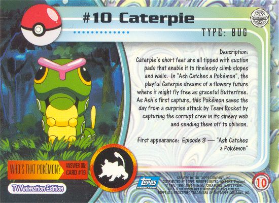 Caterpie achterkant