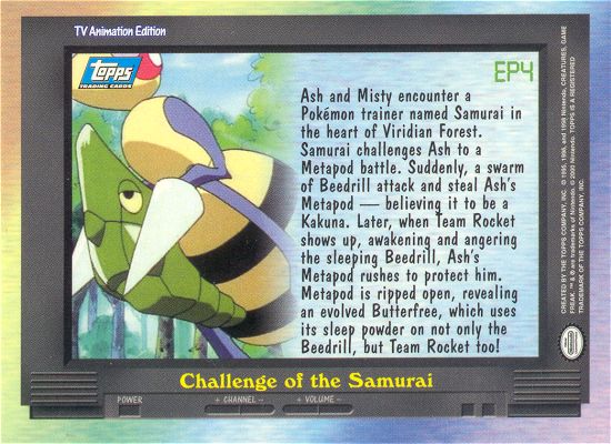 Challenge of the Samurai achterkant