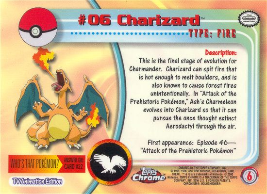 Charizard achterkant