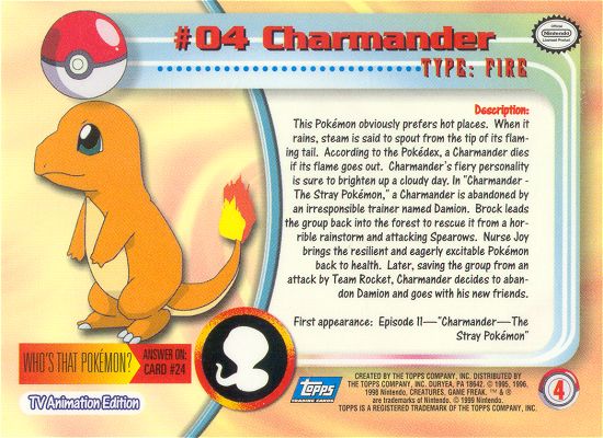 Charmander achterkant