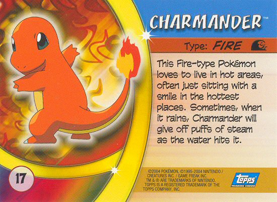 Charmander achterkant