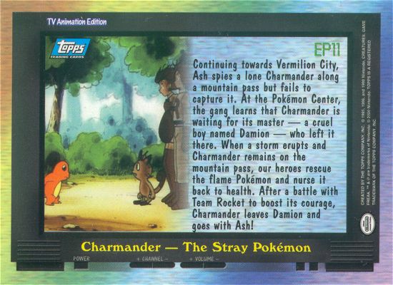 Charmander‚ The Stray Pokemon achterkant