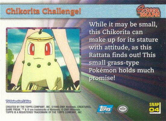 Chikorita Challenge! achterkant