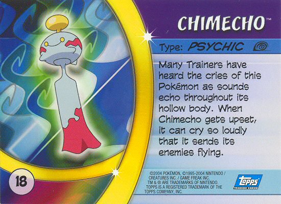 Chimecho achterkant