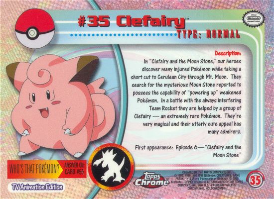 Clefairy achterkant