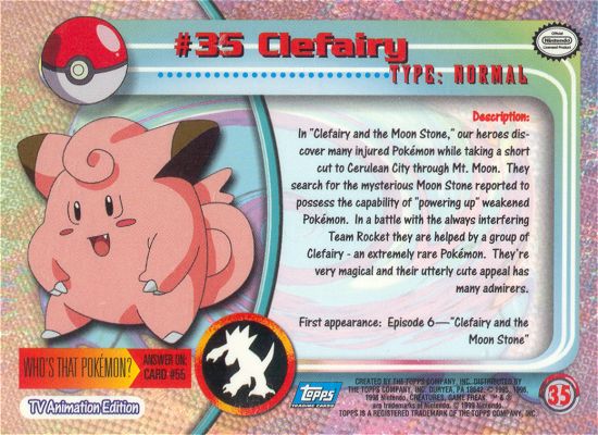 Clefairy achterkant