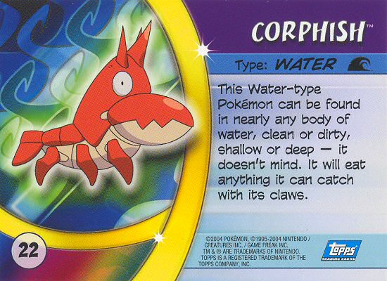 Corphish achterkant