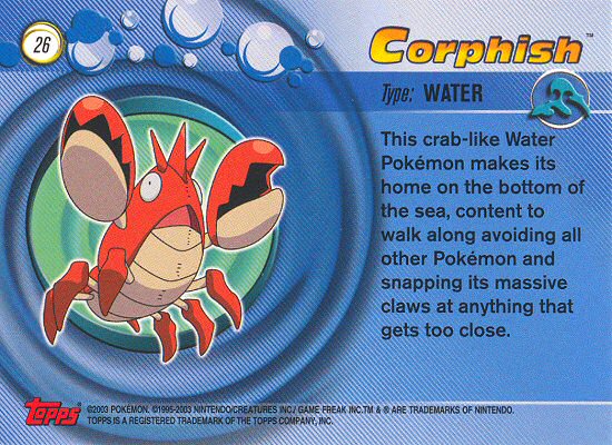 Corphish achterkant