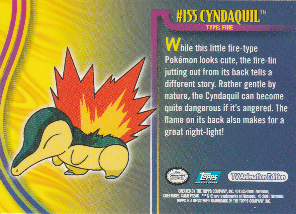 Cyndaquil achterkant