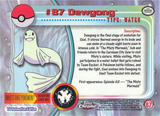 Dewgong achterkant