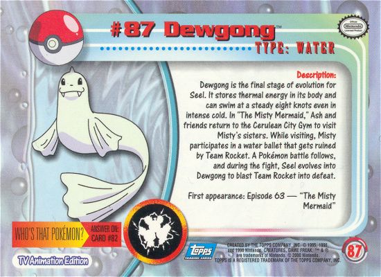 Dewgong achterkant
