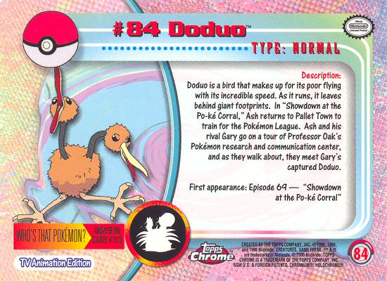 Doduo achterkant
