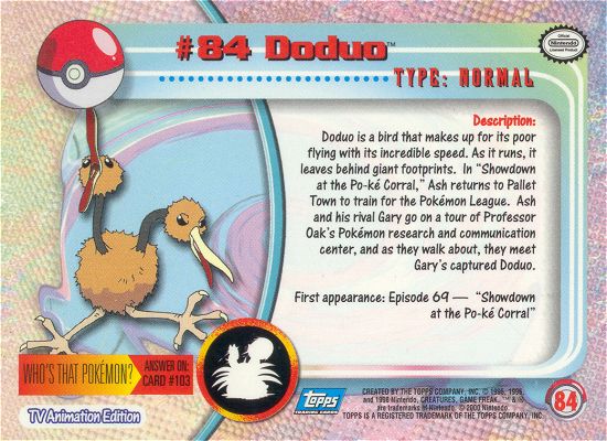 Doduo achterkant