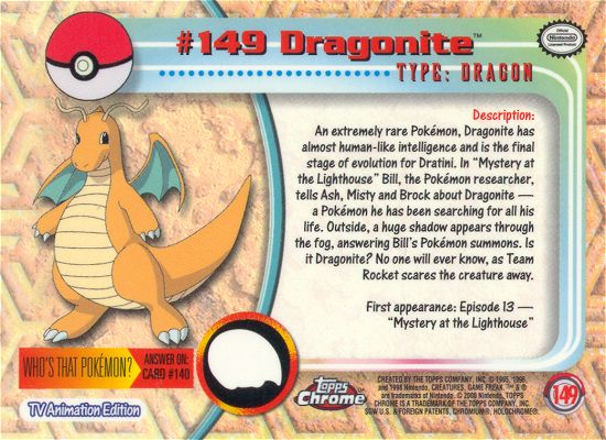 Dragonite achterkant