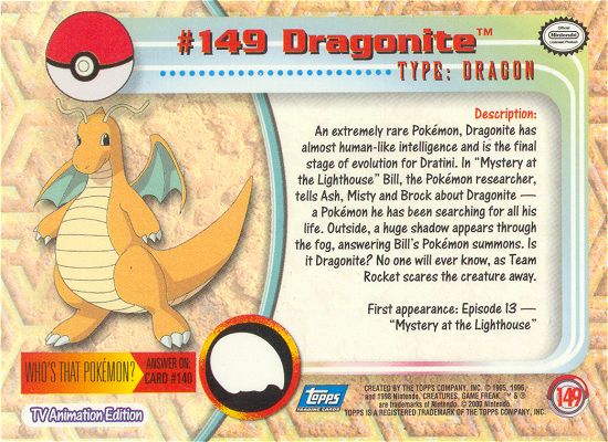Dragonite achterkant