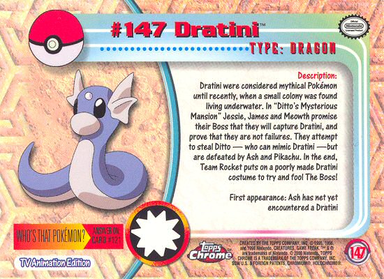 Dratini achterkant