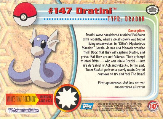Dratini achterkant