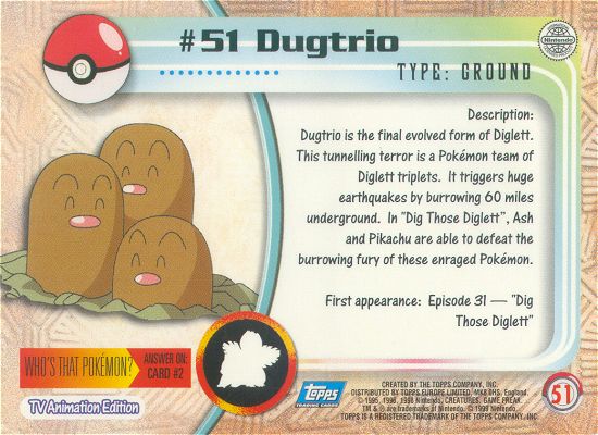 Dugtrio achterkant