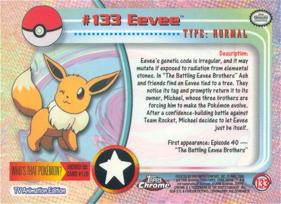Eevee achterkant