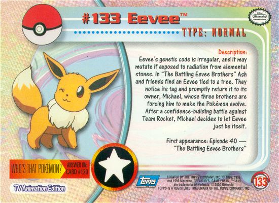 Eevee achterkant