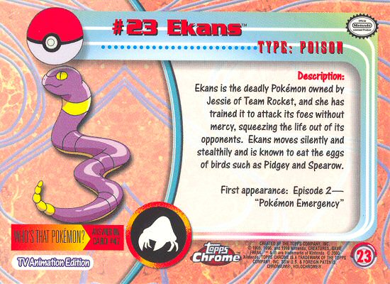 Ekans achterkant