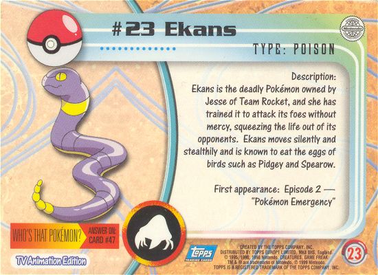 Ekans achterkant