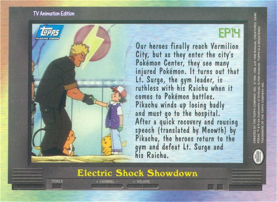 Electric Shock Showdown achterkant